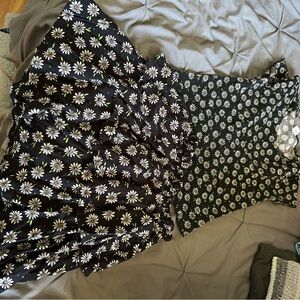 Old Navy Black and White Floral Dress